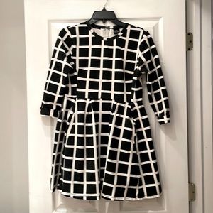 K by Kersh Black White Grid Dress Size Medium